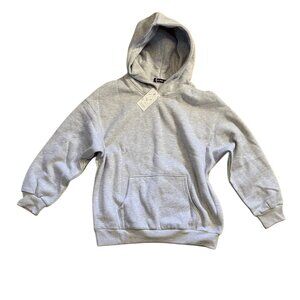 Automet Gray Fleece Hoodie Womens Medium Cozy Soft Pullover Sweatshirt NWT